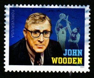 SC# 5833 - (68c) - John Wooden, UCLA basketball Coach - USED single