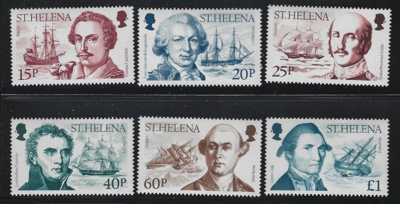 St Helena 1986 Explorers & Ships set Sc# 462-74 NH