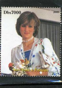 Sao Tome & Principe 2005 Princess DIANA set 1v Perforated Mint (NH)