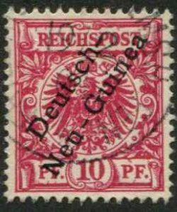 German New Guinea SC# 3  O/P on issue of Germany 10pf Used