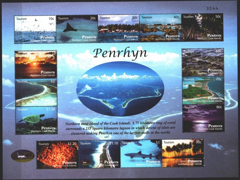 Penrin. 2011. Small sheet 647-61. Tourism, coastal landscapes, shark, stingra...