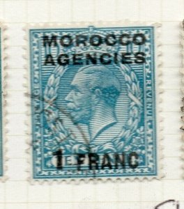 Morocco Agencies French Zone 1919-24 Issue Used 1F. Optd Surcharged NW-180650