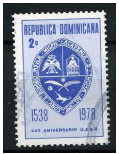 Dominican Republic 1979  Scott RA85 used, 2c University Seal