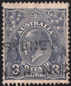 Australia SC#117 3d King George V Single (1932) Used