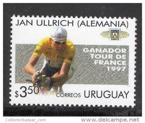 1997 CYCLING TOUR DE FRANCE JAN ULLRICH BIKE SPORT URUGUAY Sc#1695b MNH STAMP