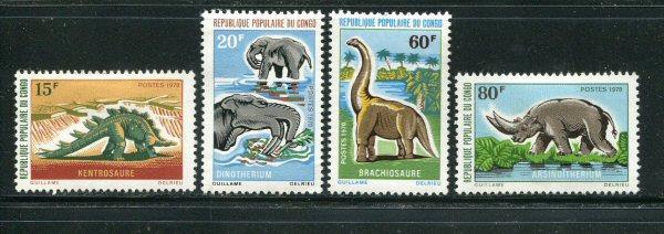 Congo #229-32 Mint (Dinosaurs)