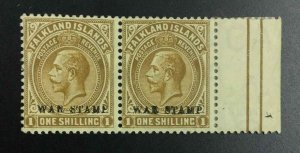 MOMEN: FALKLAND ISLANDS SG #72ba ALBINO OVPT MARGIN MINT OG H £1,900 LOT #63002