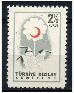 Turkey 1957 - Scott RA209 MH - 2.1/2 k,  Flower 