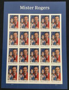 US #5275 MNH Pane of 20 (.50) Mister Rogers SCV $20.00