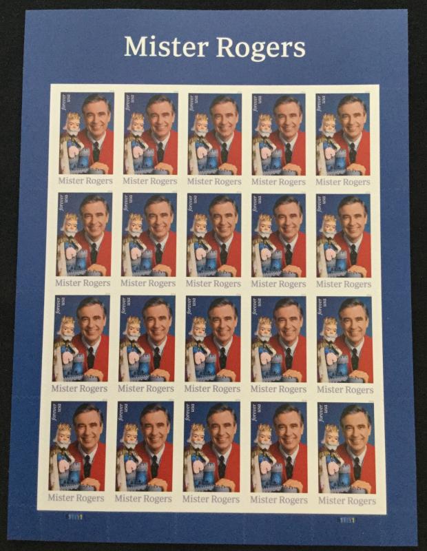 US #5275 MNH Pane of 20 (.50) Mister Rogers SCV $20.00