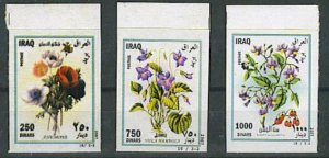 Iraq Scott #1718-20, MNH, Flowers, set of 3