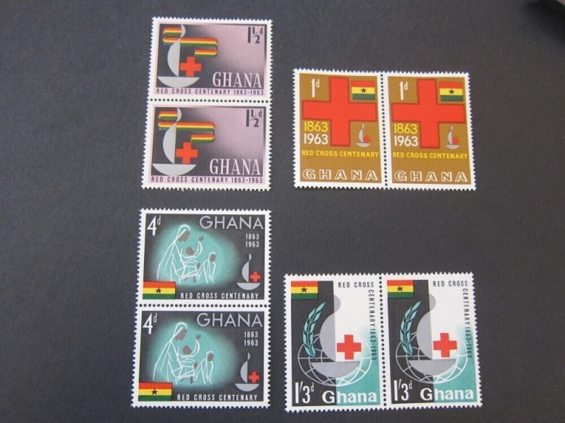 Ghana 1963 Sc 139-42 pair set MNH