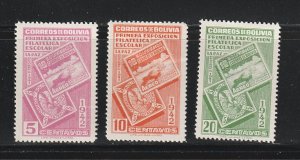 Bolivia 274-276 MH Stamps On Stamps