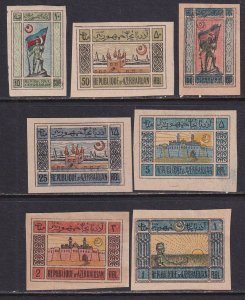 Azerbaijan 1919 Sc 1-10 Excluding 3, 4, 8 Stamp MH NG