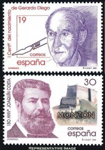 Spain Scott 2864-2865 Mint never hinged.