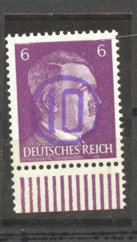  Locals 1945 Chemnitz Type C 4 (14 mm) Hitler overprint 6 Pfg, MNH, signed Huber