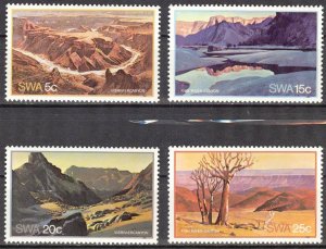 South West Africa SWA 1981 Tourism Landscapes Mountains Set of 4 MNH