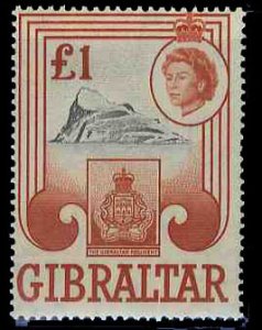 Gibraltar #147-160 Cat$82.55, 1960 QEII, complete set, never hinged