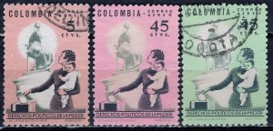 Colombia; 1963/64: Sc. # C448-C450: O/Used Cpl. Set