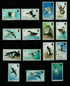 South Georgia: 1987, Birds definitive set, Mint never hinged.