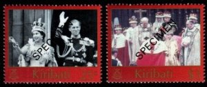 KIRIBATI SG674/5s 2003 50TH ANNIV OF CORONATION SPECIMEN MNH