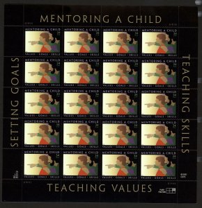 SCOTT 3556 2002 34 CENT MENTORING A CHILD ISSUE MINT SHEET NH VF CAT $14!