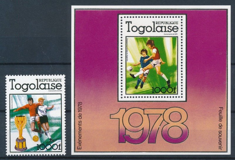 [111042] Togo 1978 Sport football soccer With souvenir sheet MNH