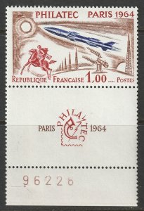 France 1964 Sc 1100 MLH* with label