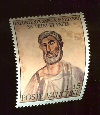 Vatican 448 15L St. Peter, Fresco Catacombs MNH