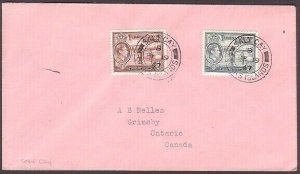 TURKS & CAICOS 1947 cover to Canada - SALT CAY cds.........................35251