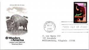 FDC 2006 SC #4072a American Bison - Washington DC - Single - J983