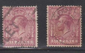 GREAT BRITAIN Scott # 195 2 Used Copies - KGV