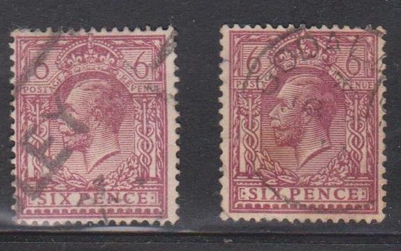 GREAT BRITAIN Scott # 195 2 Used Copies - KGV