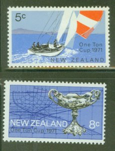 New Zealand Scott 471-2 MH* 1971 Yacht race set