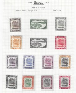 BRUNEI 1947-51 Mint and used assembly arranged - 39682