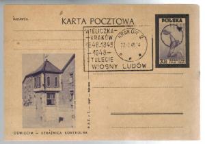 1948 Auschwitz Krakow Poland Concentration Camp Postal Stationery Postcard Cover