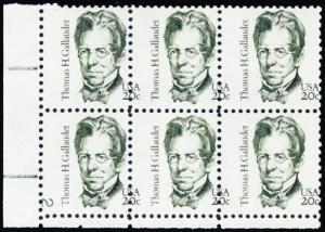 1861, 20¢ Misperfed ERROR Plate Block Of Six Small And Big Stamps - Stuart Katz