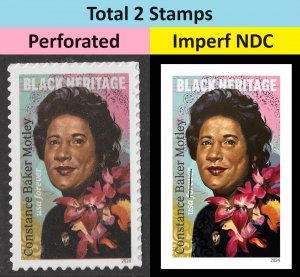 US 5830 5830a Constance Baker Motley F & Imperf NDC set 2 MNH 2024