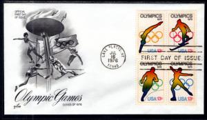 US 1698a Summer Olympics Artcraft U/A FDC