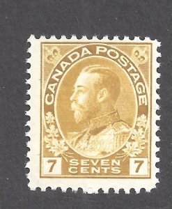 Canada # 113 MINT NH 7c YELLOW-OCHRE ADMIRAL BS29592