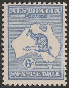 AUSTRALIA 1915 Kangaroo 6d 2nd wmk. MNH **. SG 26. ACSC 18A cat $2250.