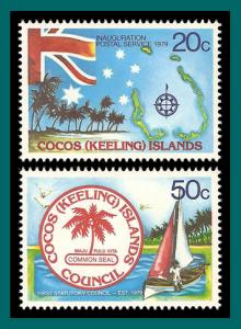 Cocos 1979 Postal Service, MNH  32-33,SG32-SG33