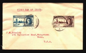 Jamaica 1945 Jubilee Series FDC - Z16800