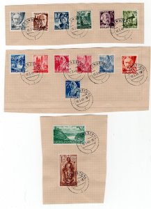GERMANY FRENCH OCCUPATION RHINE PALATINATE 1947-1948 6N1-6N15 VFU PIECES (1)