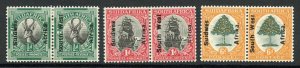 South West Africa 1926 1/2d to 6d set of 3 pairs SG41/3 mint cat 32 pounds 