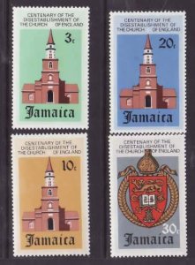 Jamaica-Sc#327-30- id7-unused NH set-Churches-Cathedrals-1971-