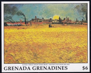 SA13h Grenada Grenadines 1991  Vincent Van Gogh Paintings minisheet