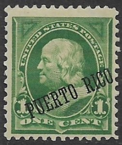 US -  Puerto Rico - 215   1 cent  fine mint   -- hinged