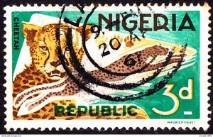 NIGERIA 1966 QEII 3d Multicoloured SG176 Used