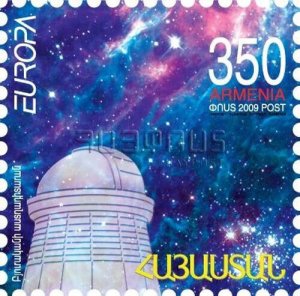 Armenia MNH** 2009 Mi 662 Sc 801 Europa Astronomy Observatory Byurakan telescope